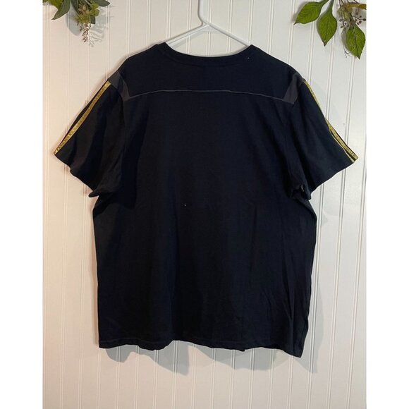 Adidas Real Madrid Climalite Short Sleeve T-Shirt Black/Gold Mens 2XL - Picture 8 of 15